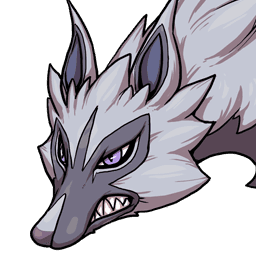 Totem du loup argenté